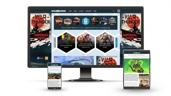 Wargamer welcome feature main image multi device screenshots showing Wargamer site