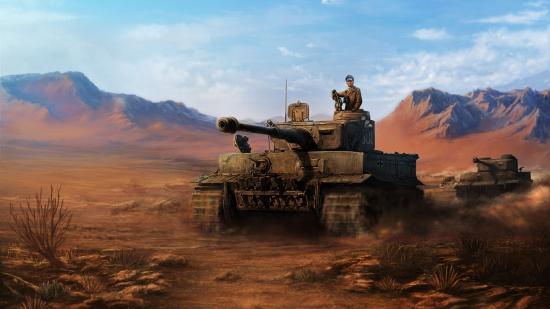 Hearts of Iron 4 DLC guide main image artwork showing Erwin Rommel in a Tiger Tank