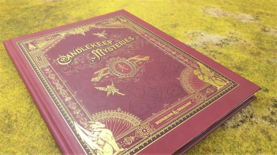 Photo showing the front cover of the collectors edition of Candlekeep Mysteries for D&D