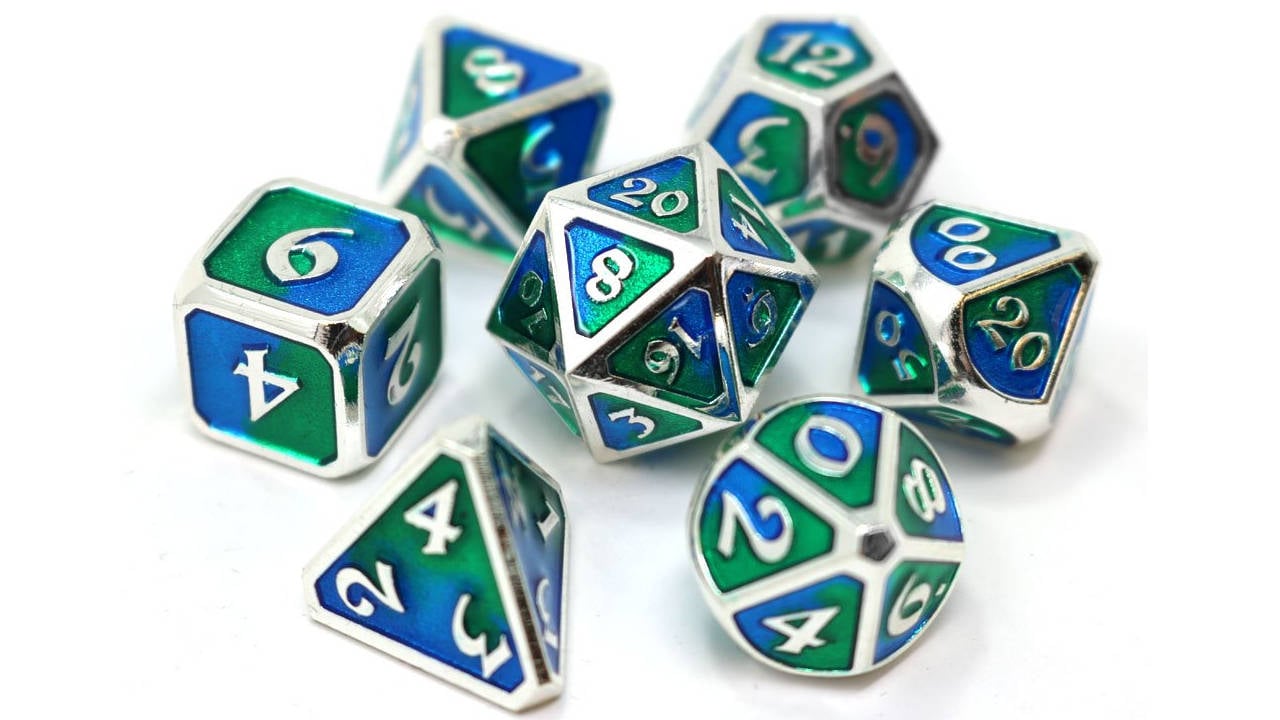 Metal Multi-Sided DND dice Set DND Metal dice are Used as Dungeon and Dragon dice Game RPG Very Suitable for dice Collection 