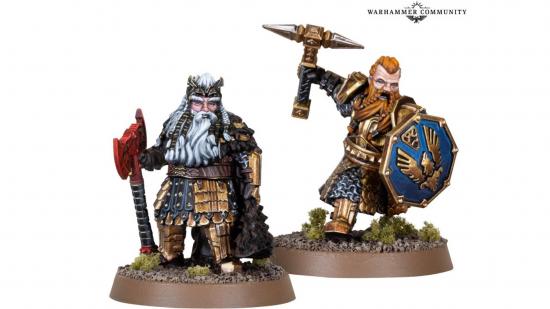 Lord of the Rings Warhammer photo of new models for Dain Ironfoot and his son Thorin III