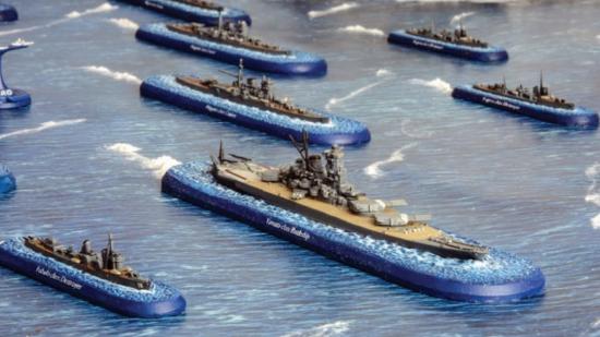 photo showing Victory At Sea's model of the Japanese battleship Yamato
