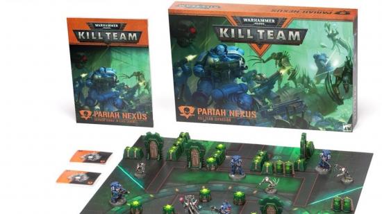 Kill Team Pariah Nexus box set photo showing box and board