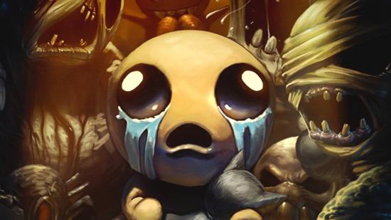 The main character's face from The Binding of Isaac Four Souls expansion