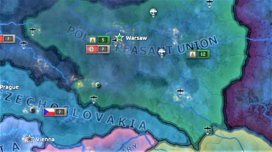 screenshot from the new Hearts of Iron 4 DLC showing Polish Peasant Union victory in civil war over Poland