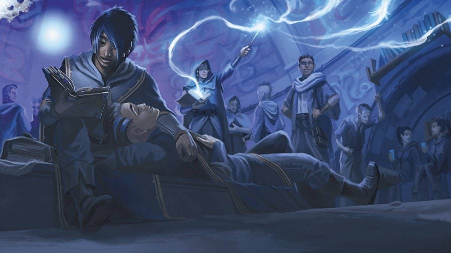 DnD Cleric 5E - Wizards of the Coast artwork showing a healing spell being performed on an unconscious character
