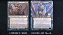 Snapshot from Wizards of the Coast's Legend of Drizzt livestream showing the standard and borderless edition Magic The Gathering cards for Lolth, Spider Queen