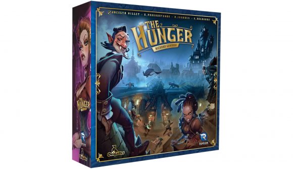 The box of The Hunger designed by Magic: The Gathering creator Richard Garfield