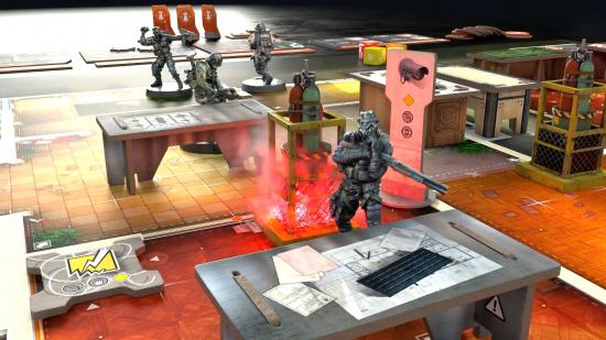 Miniatures from 6: Siege the Rainbow Six Siege board game