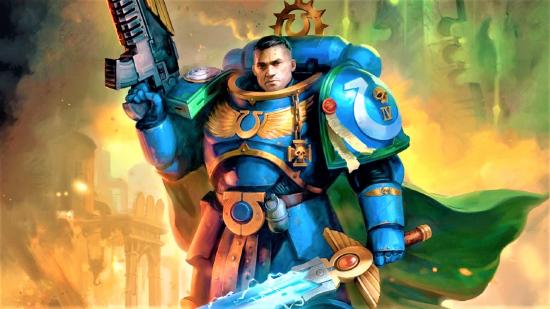 Warhammer 40k Ultramarines guide - Warhammer Community artwork showing Captain Uriel Ventris