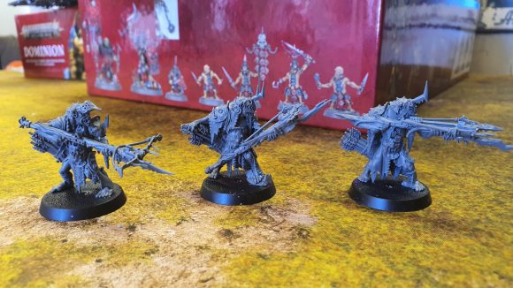 Photo of the Man-Skewer Boltboyz models for the Kruleboyz in Age of Sigmar Dominion