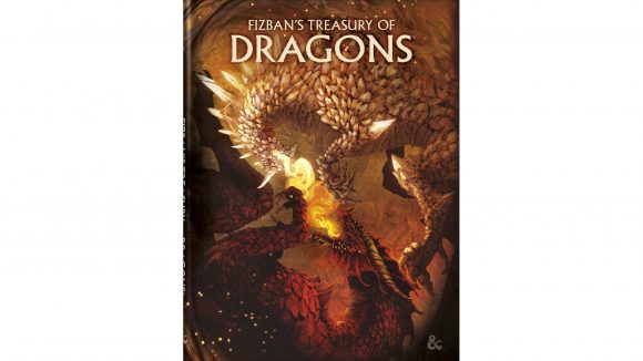 D&D 5E book Fizban's Treasury of Dragons reveal book cover artwork for the alternate art version