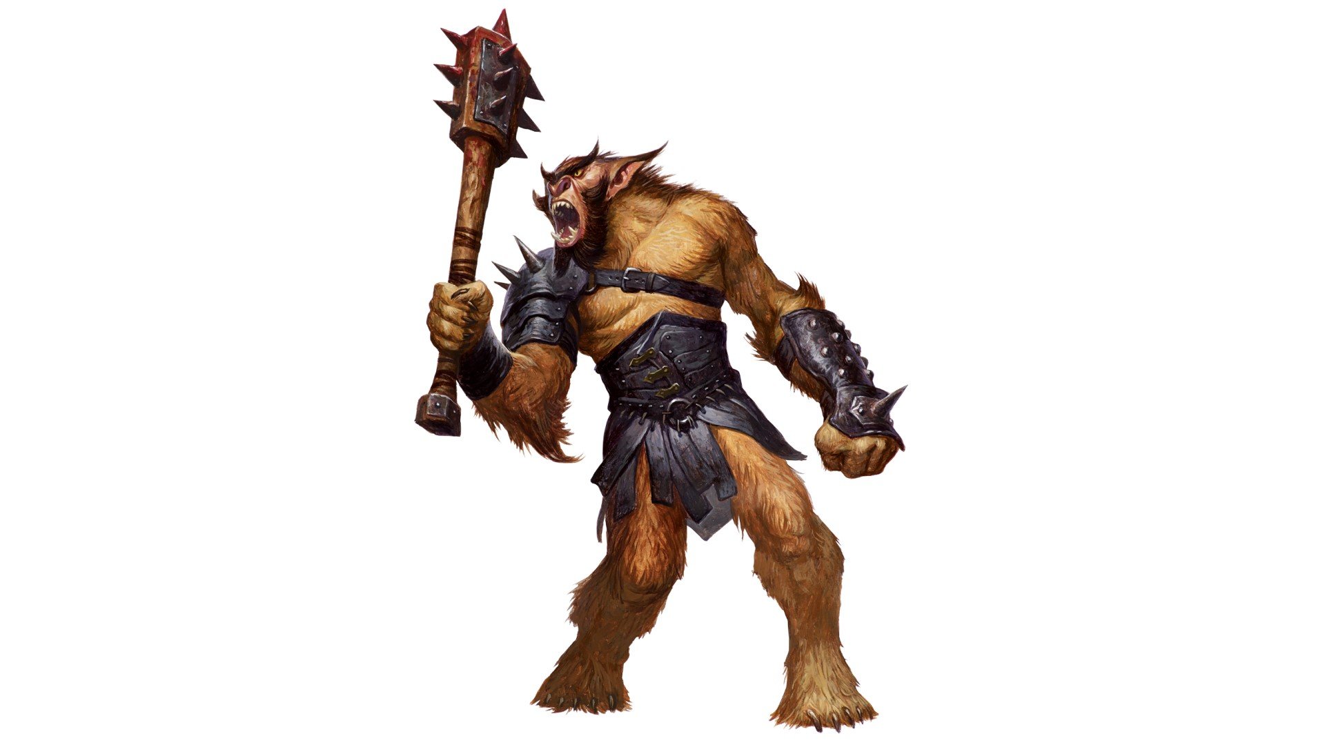 DnD Barbarian 5E class guide - Wizards of the Coast artwork showing a Bugbear