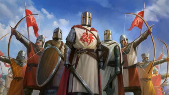 DnD Matt Colville supplement Kingdoms & Warfare knights in shining armour looking proud