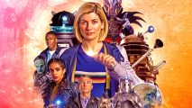 Doctor Who roleplaying game second edition pre-order thirteenth doctor surrounded by daleks and cybermen