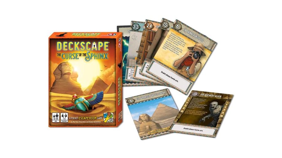 Escape room games Deckscape card deck and box