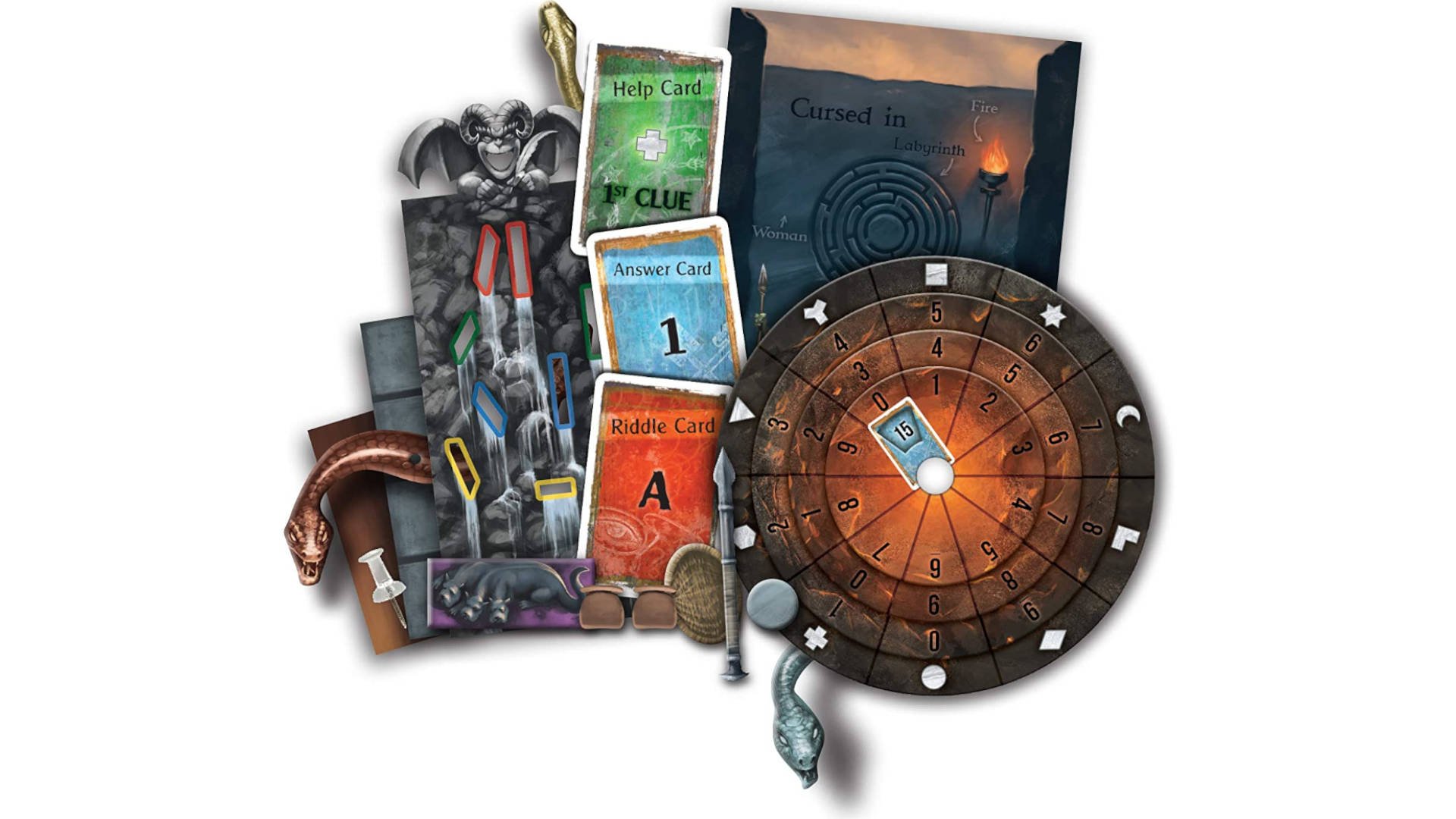 Escape room games Exit: The Game cards and components