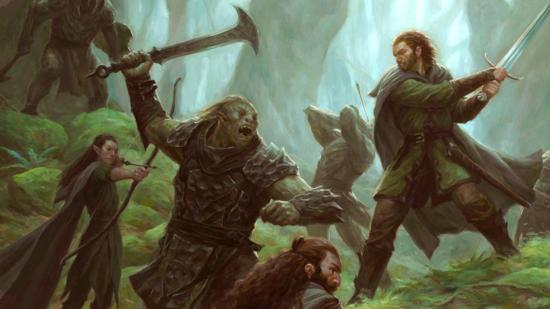 The Lord of the Rings: Journeys in Middle-earth an Orc fighting a Ranger in a forest