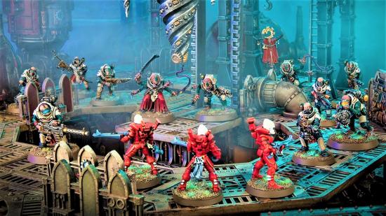 Warhammer 40k Kill Team Octarius 2nd Edition matched play missions and Tac Ops secret objectives Warhammer Community photo showing eldar and genestealer cults models