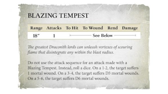 Age of Sigmar Stormcast Eternals Draconith rules Blazing Tempest