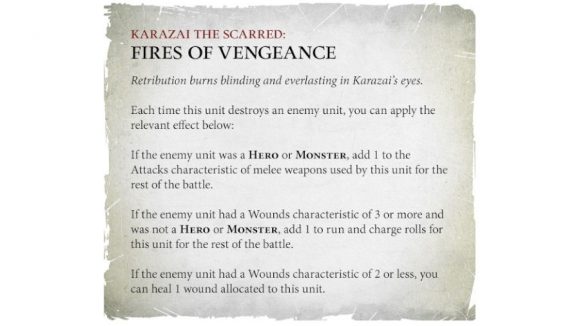 Age of Sigmar Stormcast Eternals Draconith rules Fires of Vengeance sheet