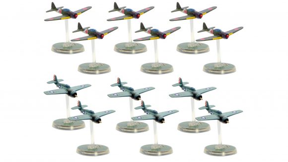 Blood Red Skies Warlord Games Battle of Midway planes