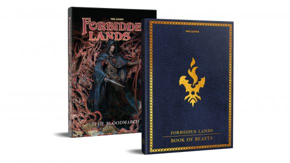 Forbidden Lands expansions book covers