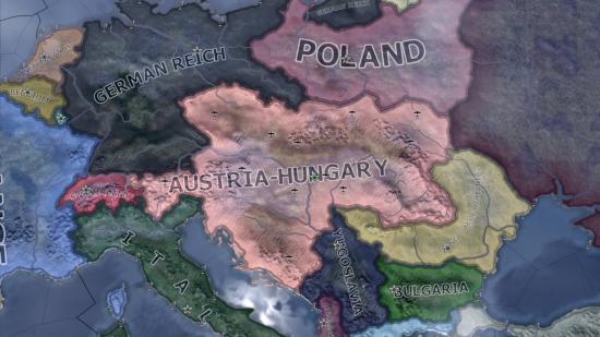 Hearts of Iron 4 Imperator: Rome director a map of Europe showing the boundaries of each country