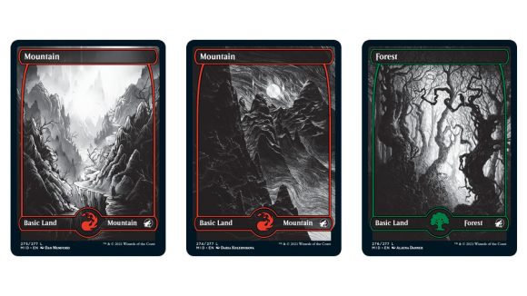 Magic: The Gathering Innistrad: Midnight Hunt spoilers black and white land cards