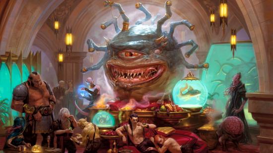 MTG Forgotten Realms future DnD crossover sets Xanathar surrounded by people
