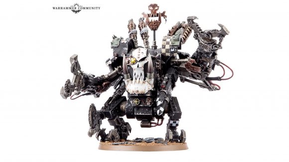 Warhammer 40k Orks codex 9th edition pre-orders Warhammer Community photo showing the deff dread model, included in the new Orks Combat Patrol box