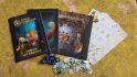 Animal Adventures starter set review - author's photo showing all the starter set components except the miniatures