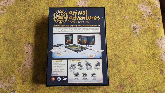Animal Adventures starter set review - author's photo showing the box art on the rear