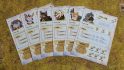 Animal Adventures starter set review - author's photo showing all seven character sheets