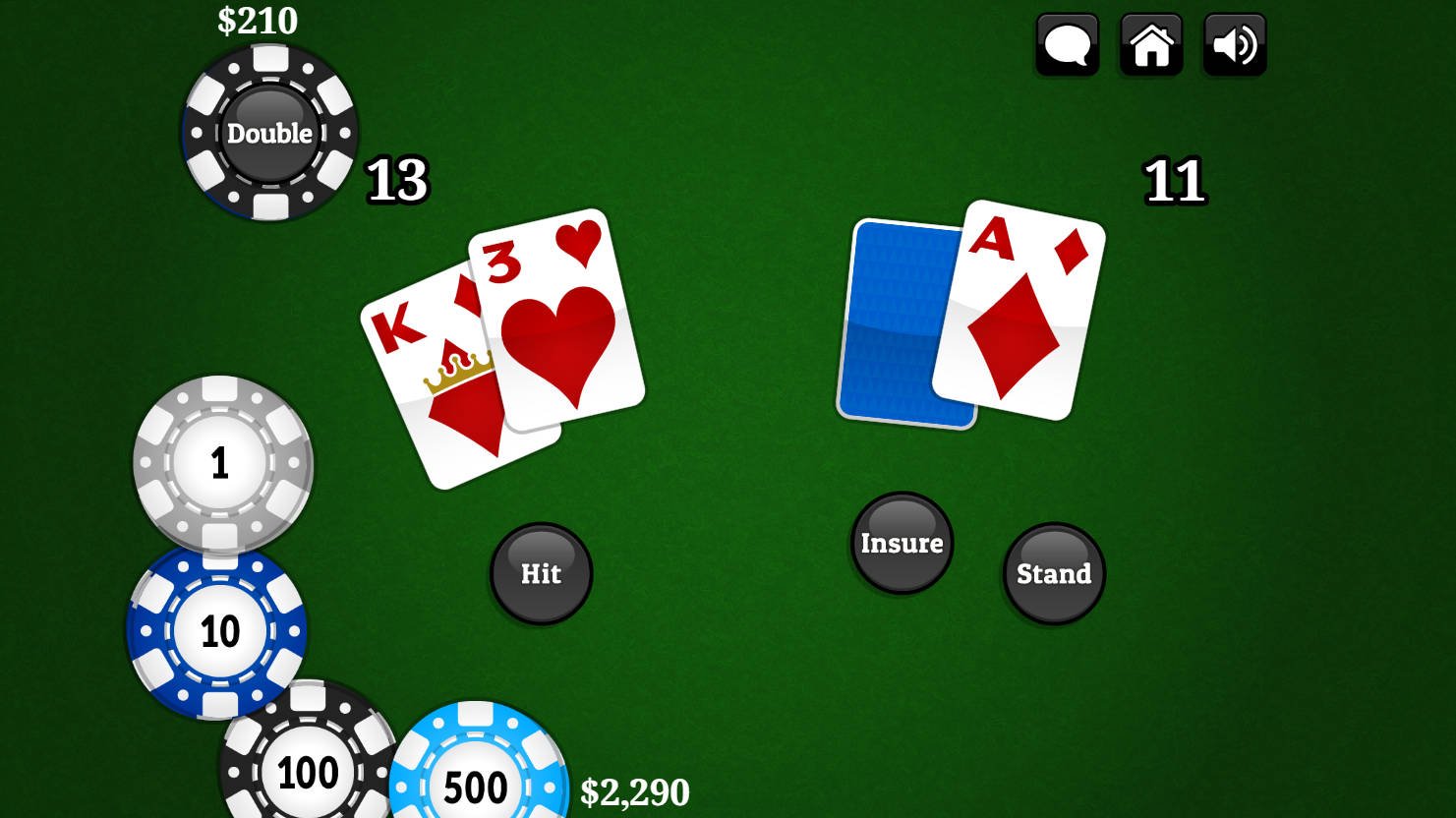 Free card games online - digital game of Blackjack