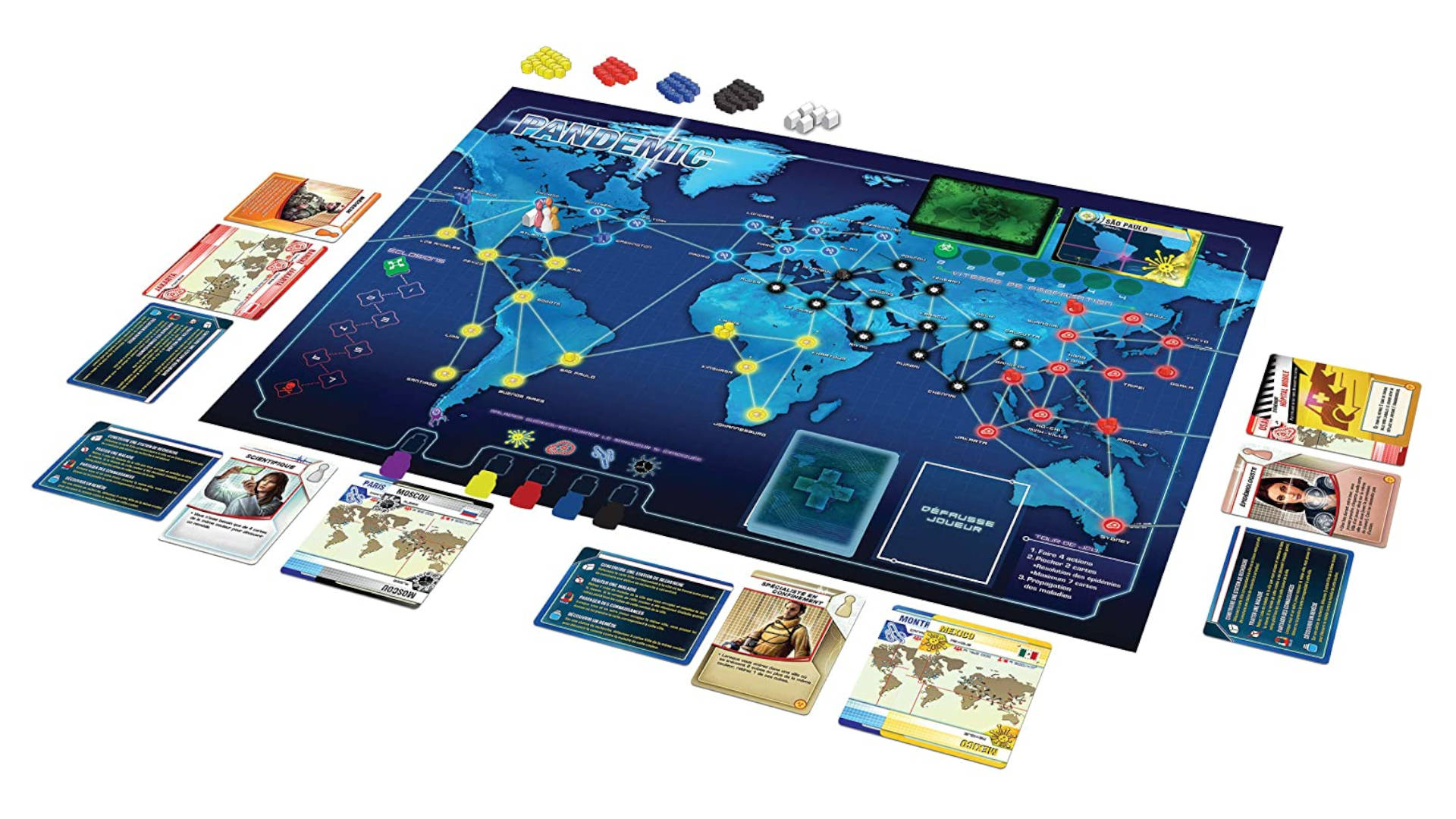 Fun board games Pandemic game board and cards