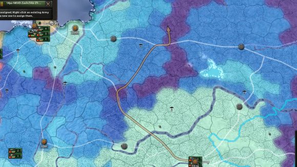 Hearts of Iron 4 DLC a train's path across the map