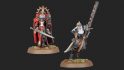 Warhammer 40k Kill Team Chalnath release date - Warhammer Community photo showing Sisters of Battle Novitiate models with a hat and a chainsword