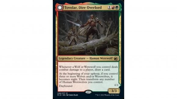 Magic: The Gathering Innistrad: Midnight Hunt best spoilers 09/02/21 - full card image for Tovolar, Dire Overlord