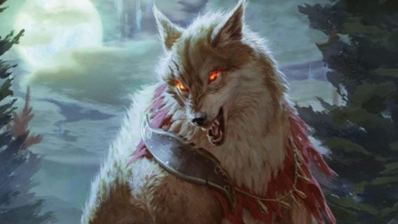Magic: The Gathering Innistrad: Midnight Hunt best spoilers 09/02/21 - Wizards artwork showing a large werewolf and full moon