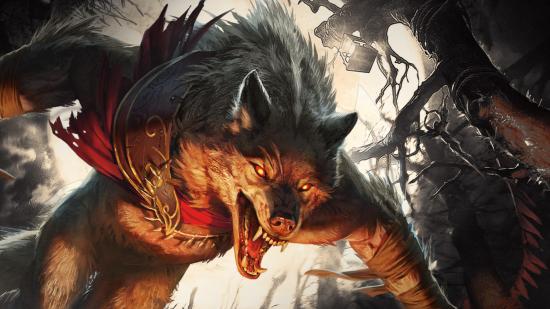 Magic The Gathering Innistrad Midnight Hunt Spoilers - Wizards promotional artwork showing a werewolf on the attack