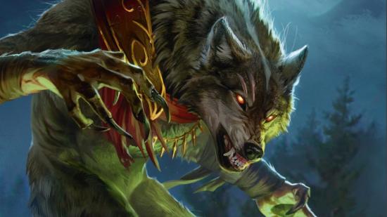 Magic: The Gathering Innistrad Midnight Hunt spoilers of the weekend - artwork showing a werewolf