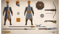 Total War Warhammer 3 Grand Cathay faction has full tabletop rules - Warhammer Community concept artwork showing an armoured infantry figure with several polearm weapons, a shield, helmet, and equipment