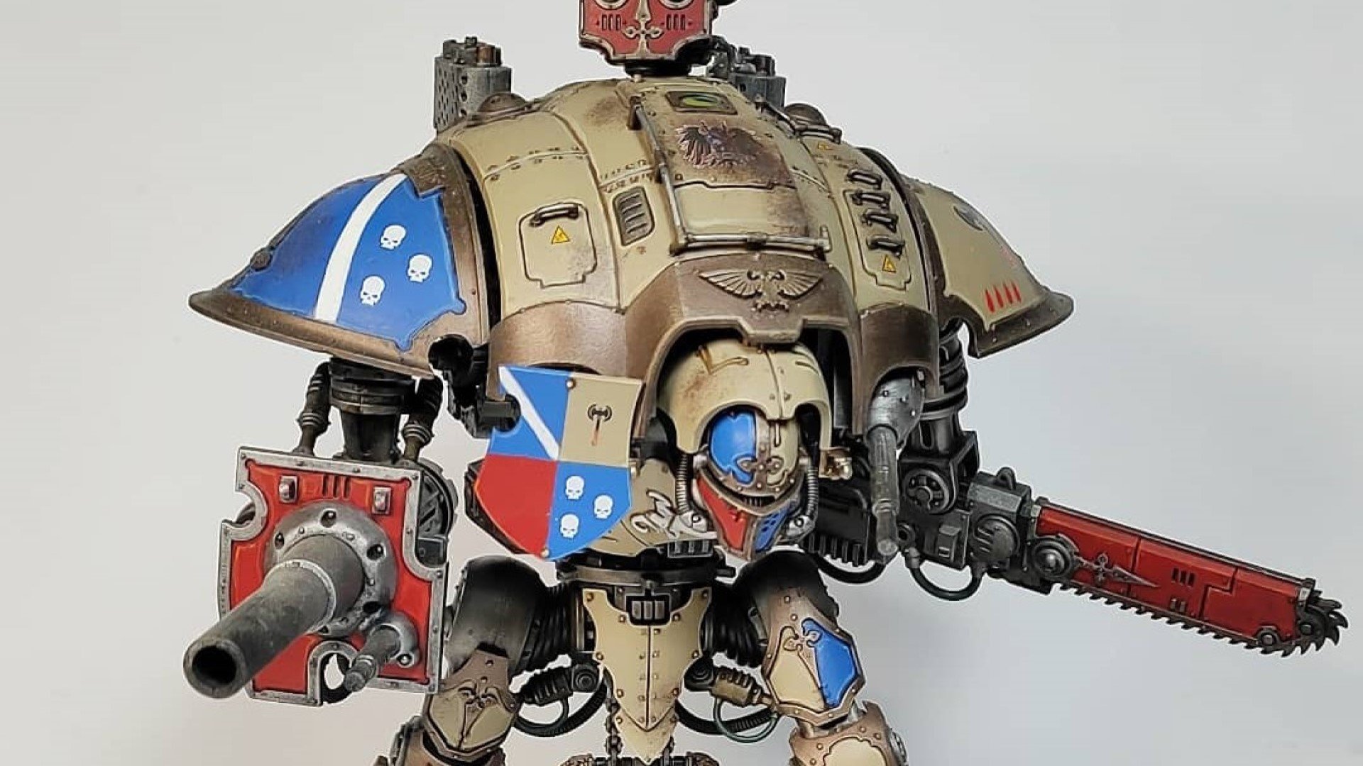 Warhammer 40k Imperial Knights army guide - Photo provided to the author by Instagram user @40ksteve showing a Knight Paladin of House Griffith
