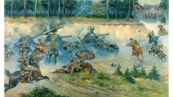 Hearts of Iron 4 DLC No Step Back a reference painting of a WW2 battle