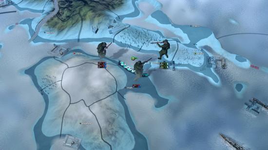 Hearts of Iron 4 DLC WW2 armies fighting over a coastal area