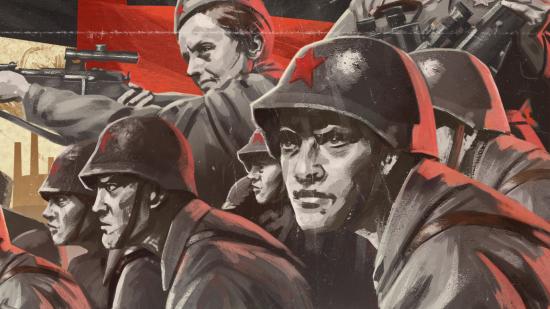 Hearts of Iron 4 No Step Back Soviet soldiers looking forwards