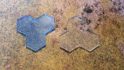 Mantic Games OverDrive review - Author's photo showing the tri-hex bases from Overdrive