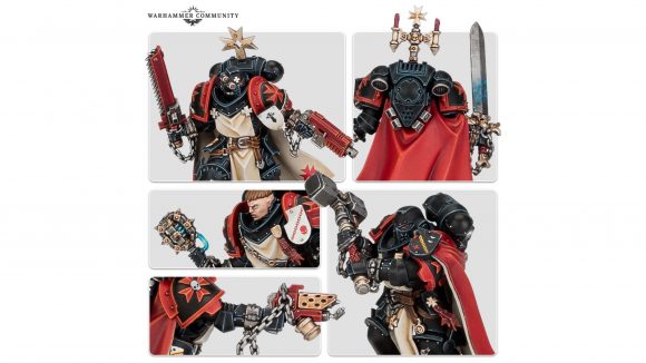Warhammer 40k Black Templars new models reveal - Warhammer Community photo showing details on the new Black Templars Sword Brethren models