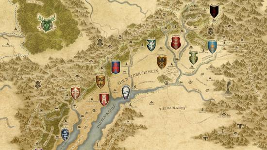 Warhammer: The Old World map of the Border Princes and its houses